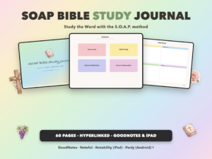 SOAP Bible Study Journal | Christian Digital Journal | Hyperlinked GoodNotes iPad | Faith Devotional