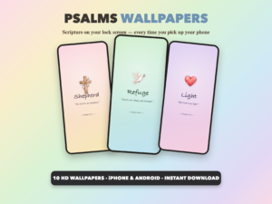 Psalms Wallpapers | Christian Phone Wallpapers | Scripture Lock Screen | iPhone Android HD Digital