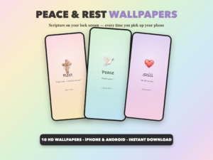 Peace & Rest Wallpapers | Christian Phone Wallpapers | Scripture Lock Screen | iPhone Android HD Digital