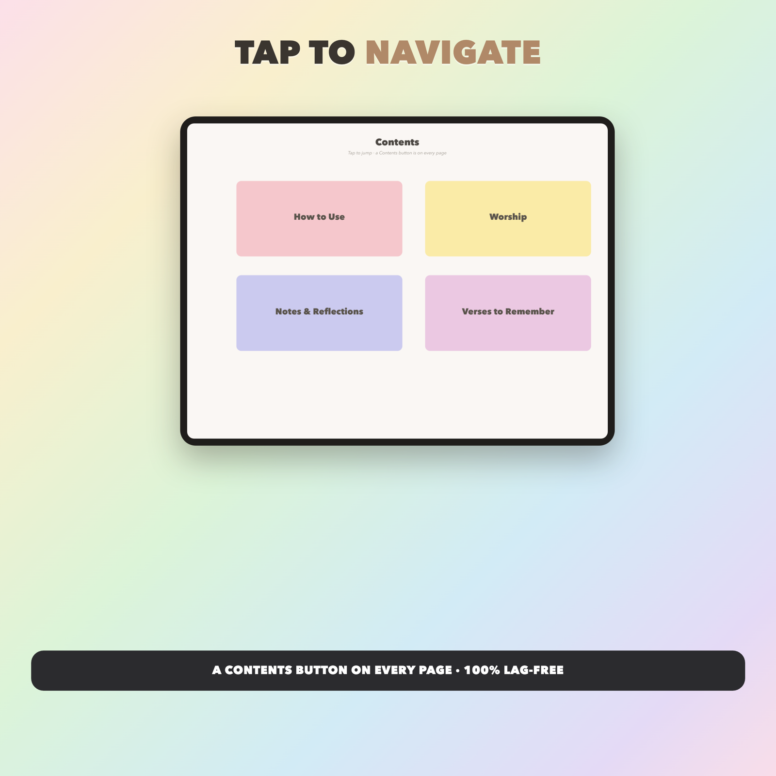 Worship Journal | Christian Digital Journal | Hyperlinked GoodNotes iPad | Faith Devotional - Image 2
