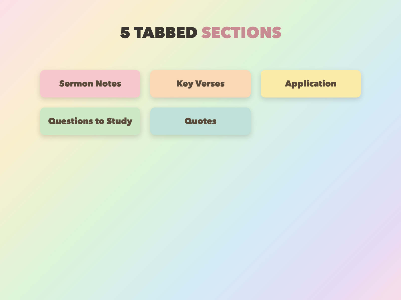 Sermon Notes Notebook | Christian Digital Notebook | Tabbed Hyperlinked GoodNotes iPad | Bible - Image 2