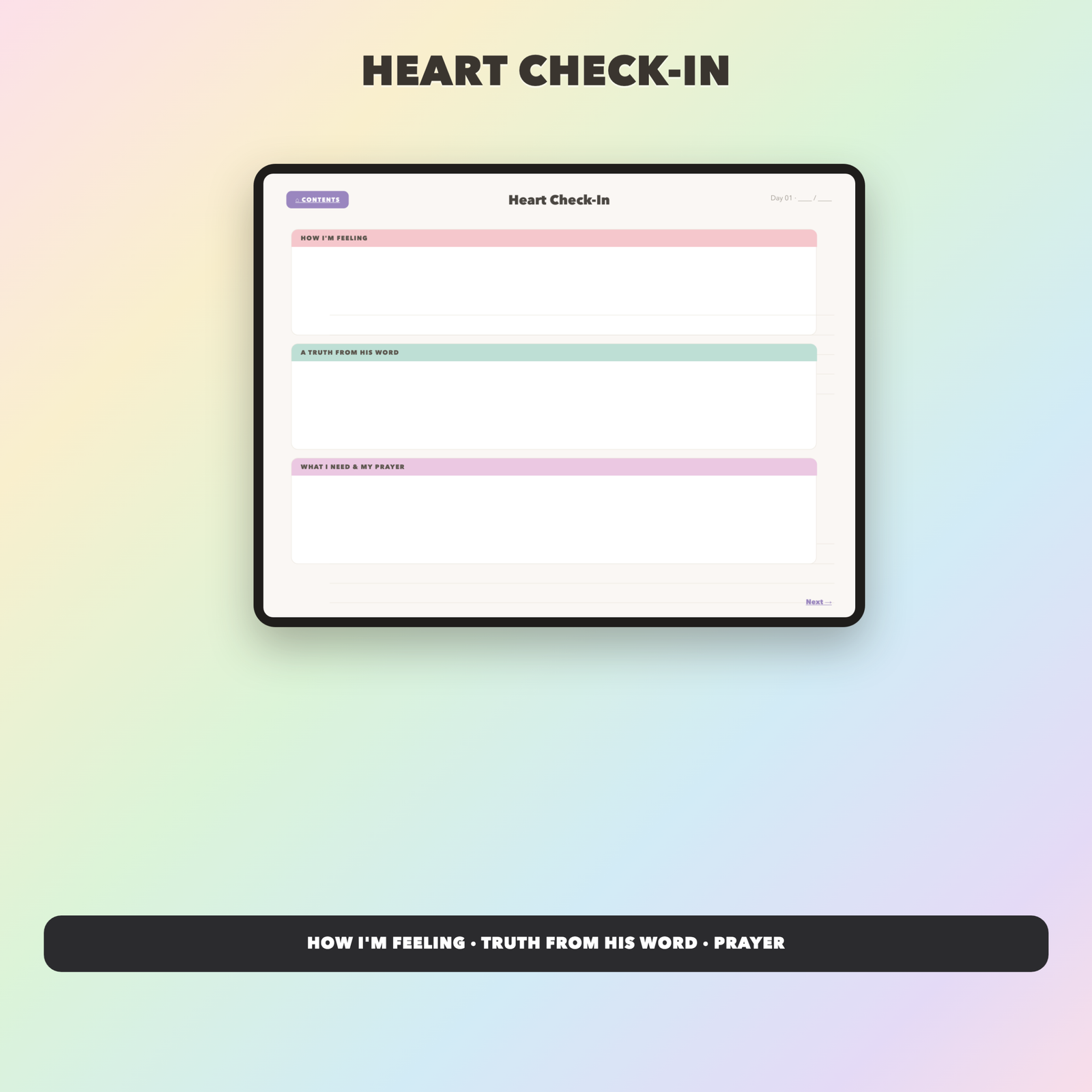 Faith & Mental Health Journal | Christian Digital Journal | Hyperlinked GoodNotes iPad | Faith Devotional - Image 3