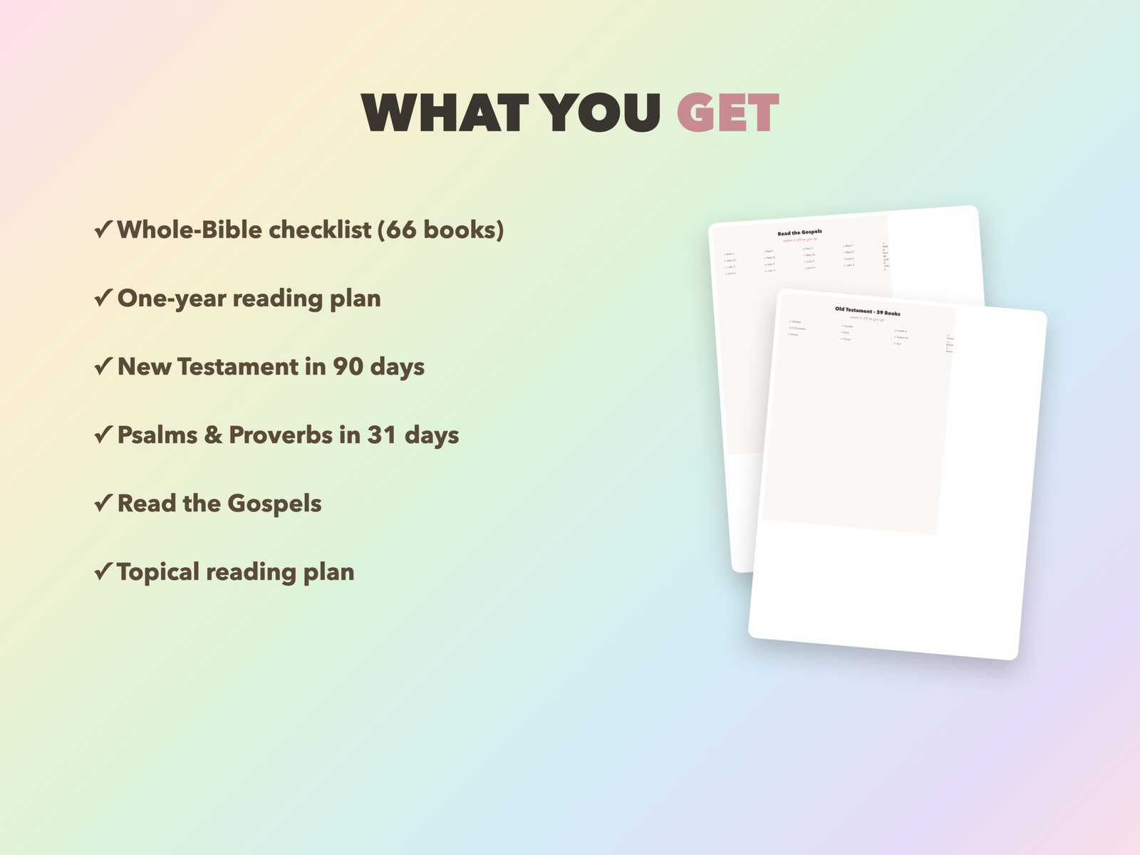 Bible Reading Checklist Printables | Christian Printable | Faith Digital Download | Bible | Instant Download - Image 3