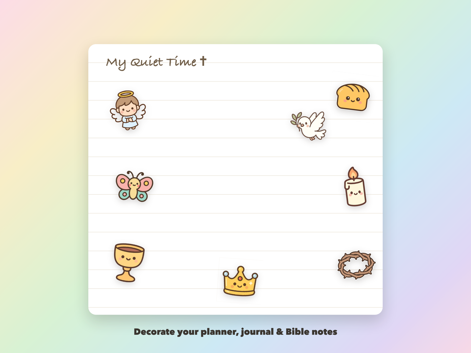 Easter Christian Stickers | Christian Digital Stickers | Bible Journaling GoodNotes Pre-Cropped PNG | Sunday School - Image 3