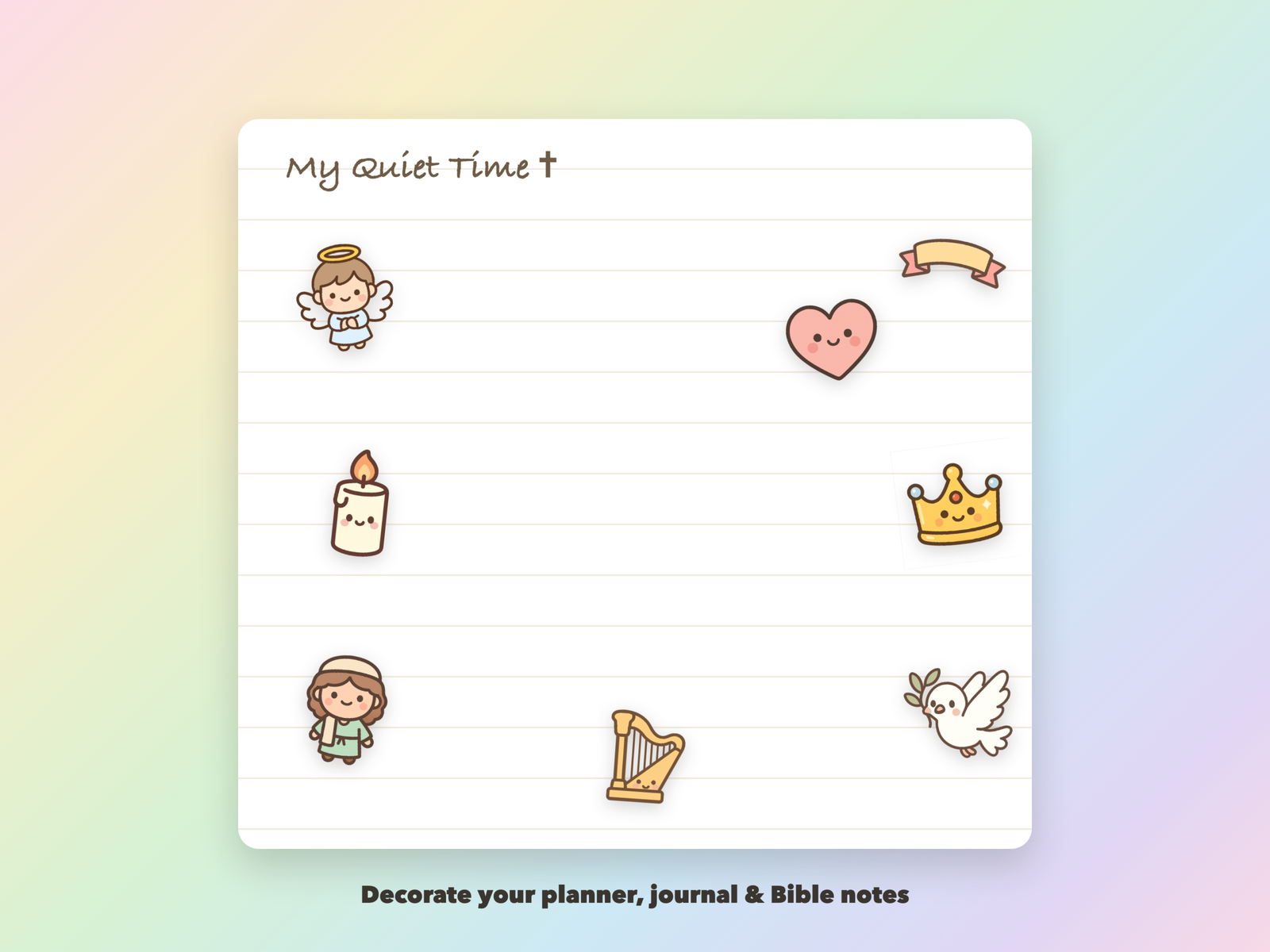 Daniel and the Lions Stickers | Christian Digital Stickers | Bible Journaling GoodNotes Pre-Cropped PNG | Sunday School - Image 3
