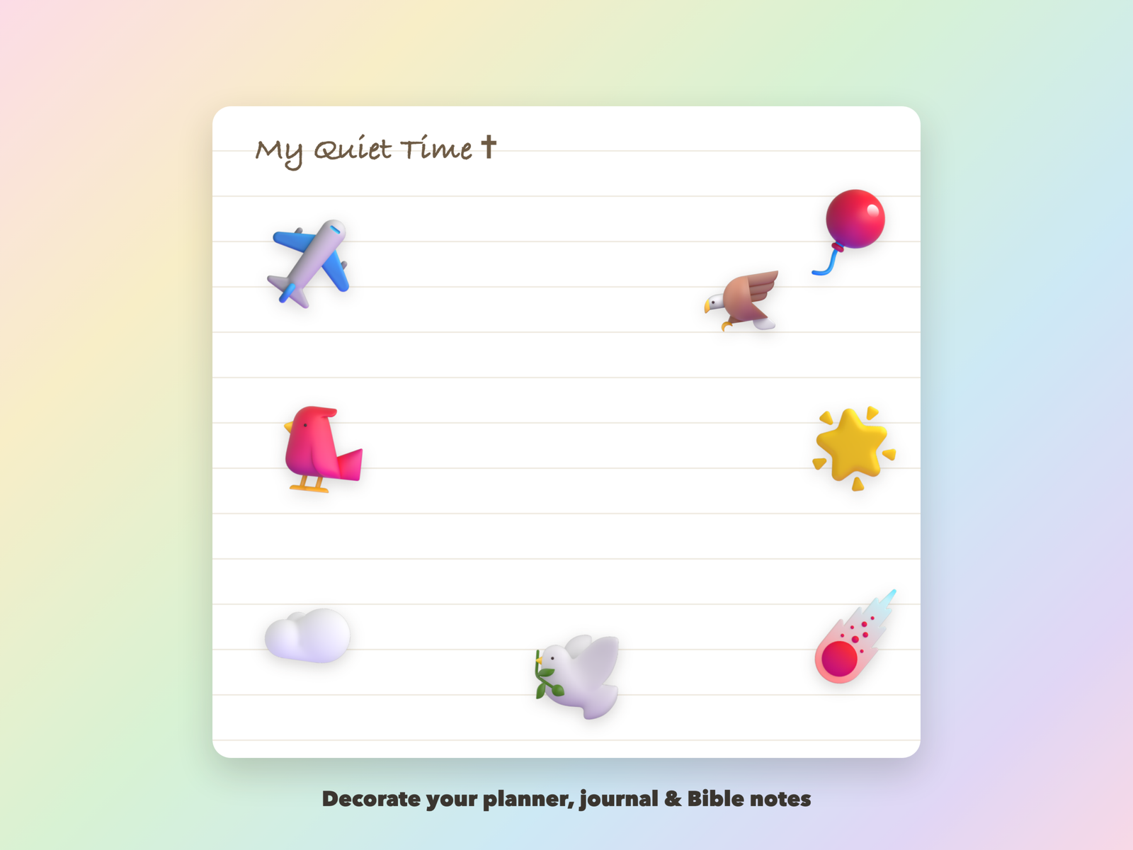 God's Big Sky Stickers | Christian Digital Stickers | Bible Journaling GoodNotes Pre-Cropped PNG | Sunday School - Image 3