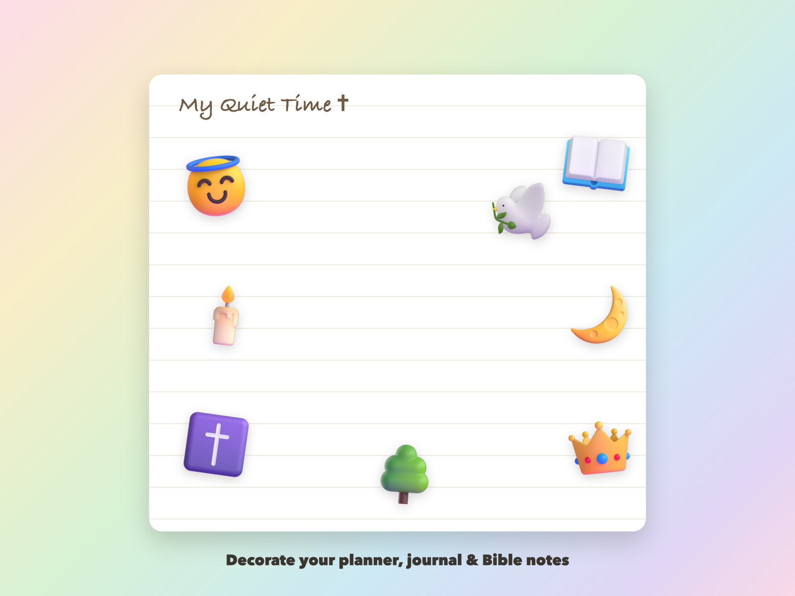 Christian ABC Stickers | Christian Digital Stickers | Bible Journaling GoodNotes Pre-Cropped PNG | Sunday School - Image 3