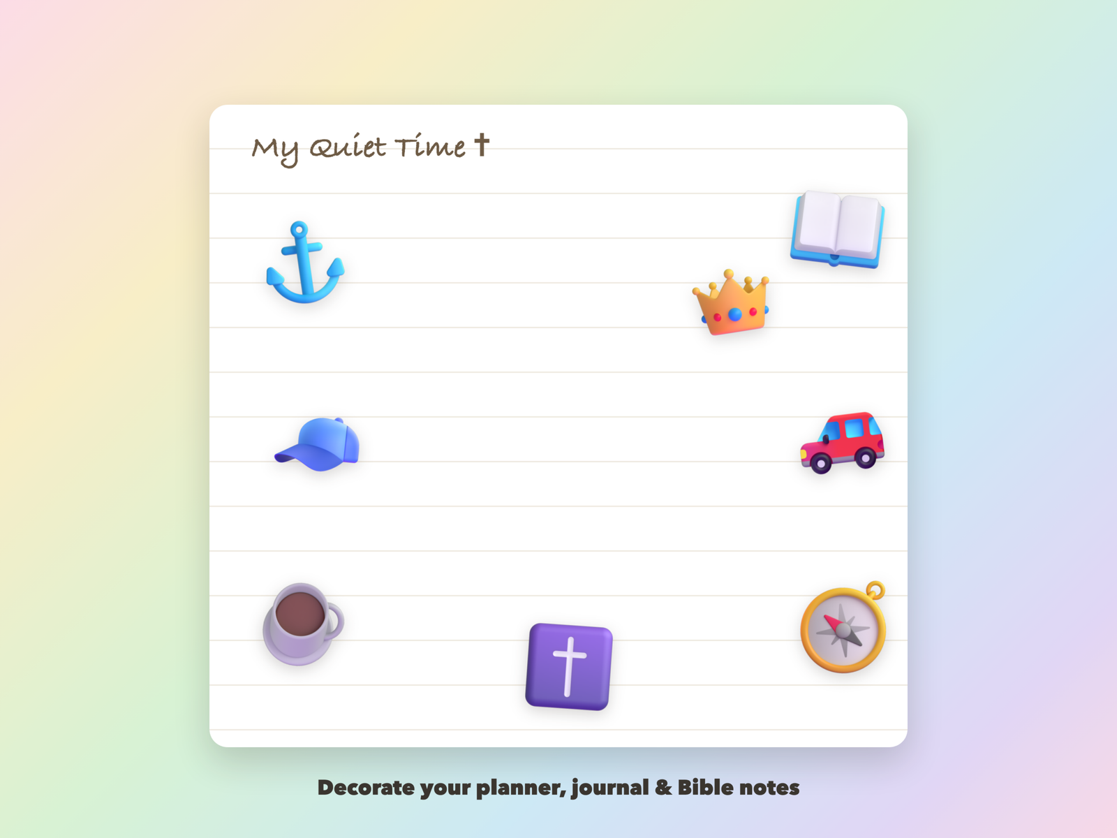 Christian Fathers Day Stickers | Christian Digital Stickers | Bible Journaling GoodNotes Pre-Cropped PNG | Sunday School - Image 3