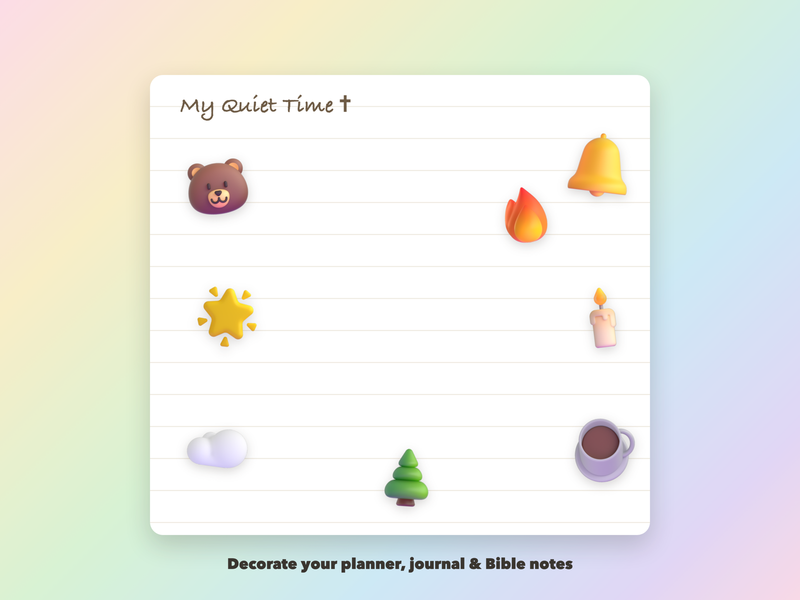 Christian Winter Stickers | Christian Digital Stickers | Bible Journaling GoodNotes Pre-Cropped PNG | Sunday School - Image 3