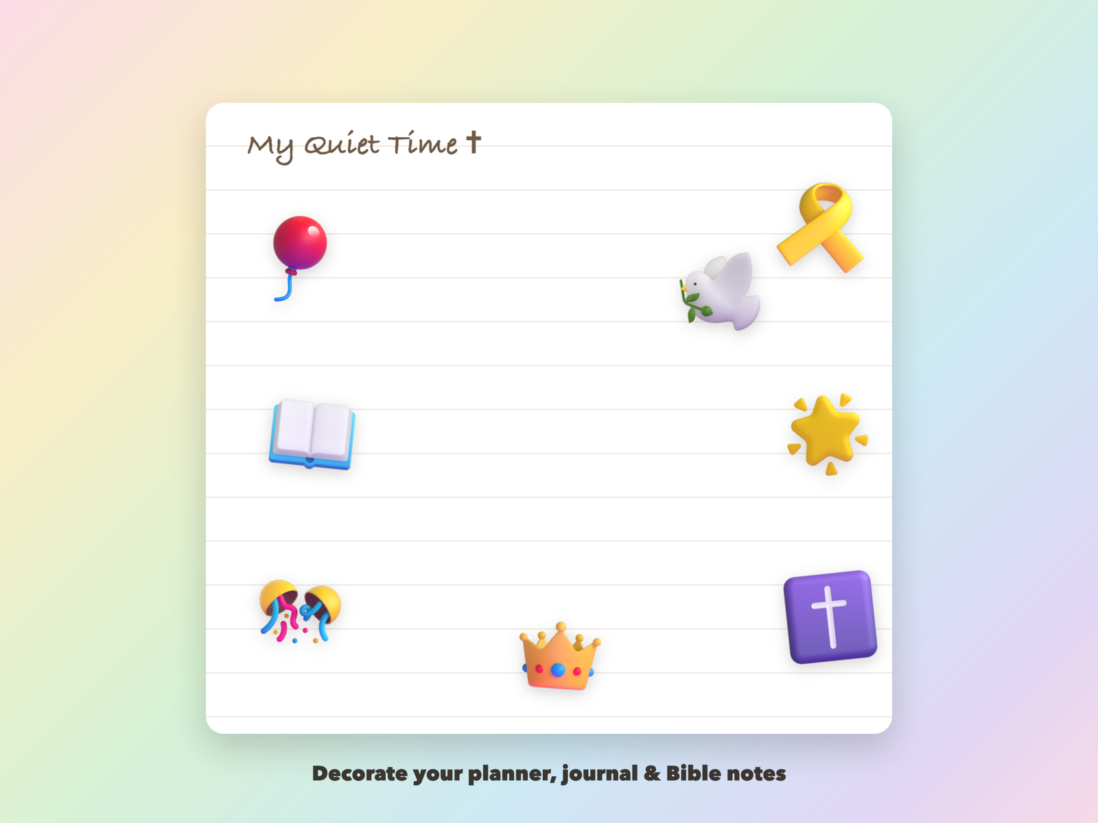 Faith and Freedom Patriotic Stickers | Christian Digital Stickers | Bible Journaling GoodNotes Pre-Cropped PNG | Sunday School - Image 3