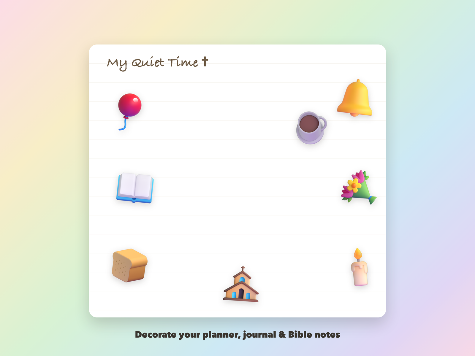 Christian Hospitality Stickers | Christian Digital Stickers | Bible Journaling GoodNotes Pre-Cropped PNG | Sunday School - Image 3