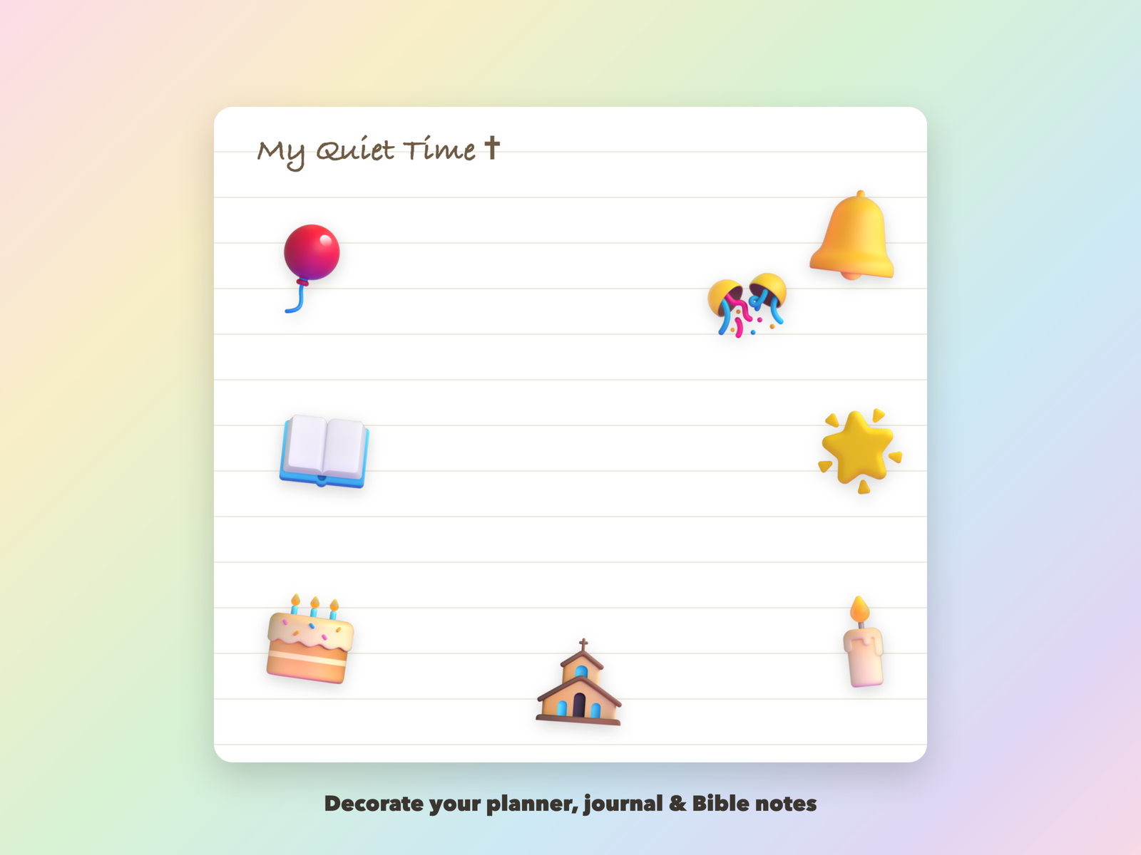 Church Anniversary Stickers | Christian Digital Stickers | Bible Journaling GoodNotes Pre-Cropped PNG | Sunday School - Image 3