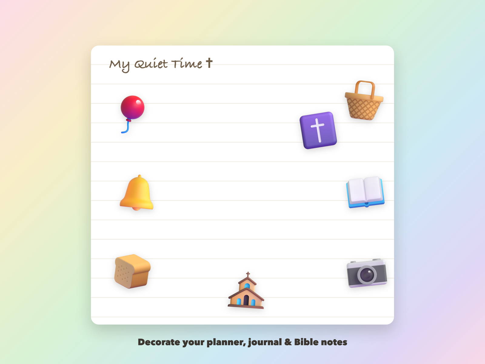 Homecoming Sunday Stickers | Christian Digital Stickers | Bible Journaling GoodNotes Pre-Cropped PNG | Sunday School - Image 3
