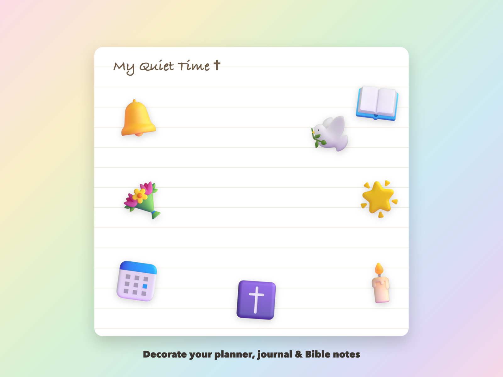 Engagement and Promise Stickers | Christian Digital Stickers | Bible Journaling GoodNotes Pre-Cropped PNG | Sunday School - Image 3