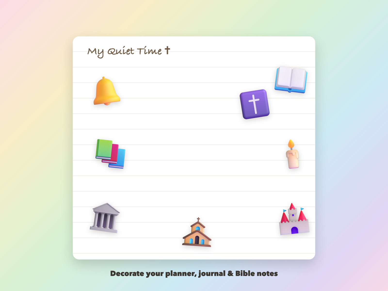 Reformation Day Stickers | Christian Digital Stickers | Bible Journaling GoodNotes Pre-Cropped PNG | Sunday School - Image 3