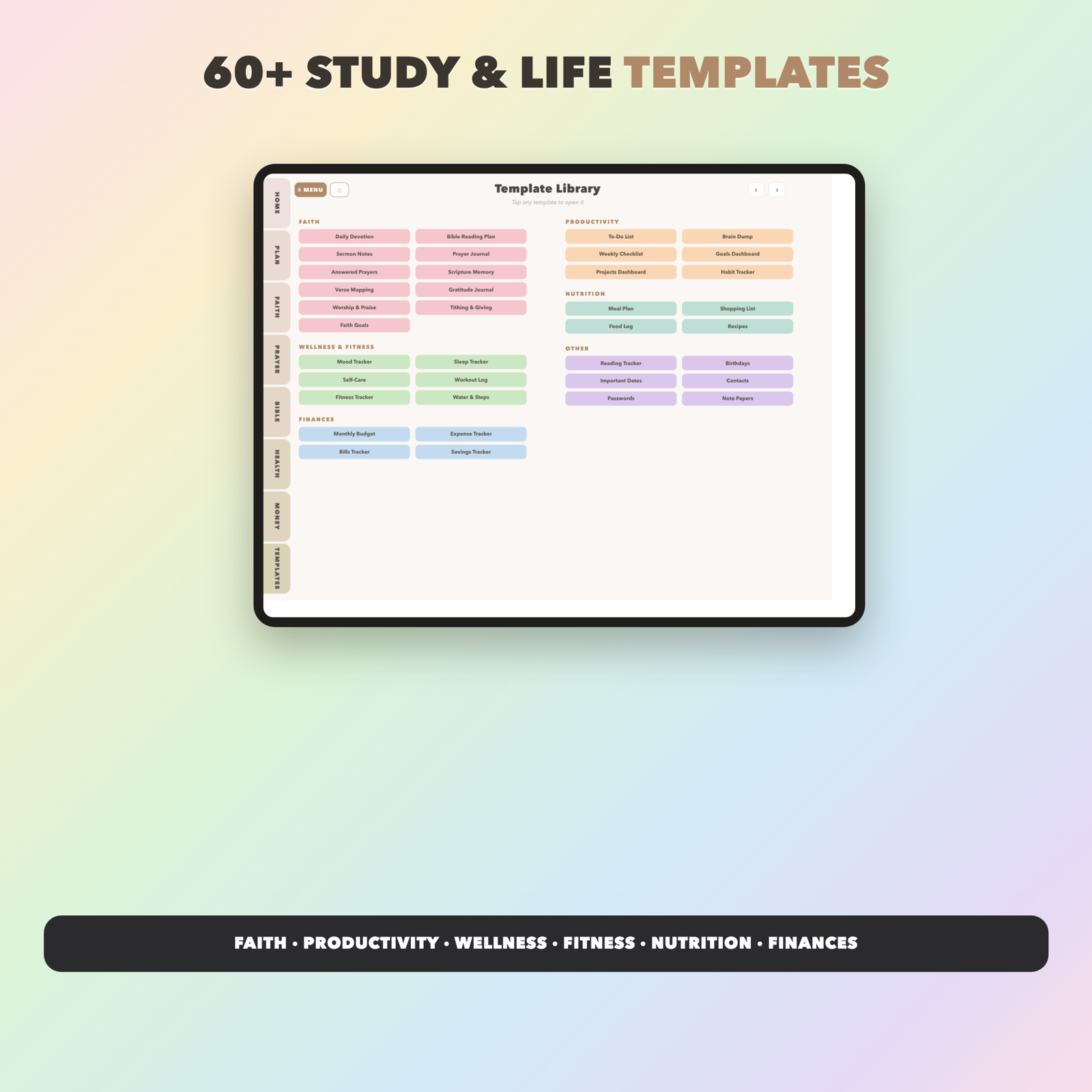 Christian Missionary Planner Undated | Christian Faith Planner GoodNotes iPad | Neutral Boho - Image 4