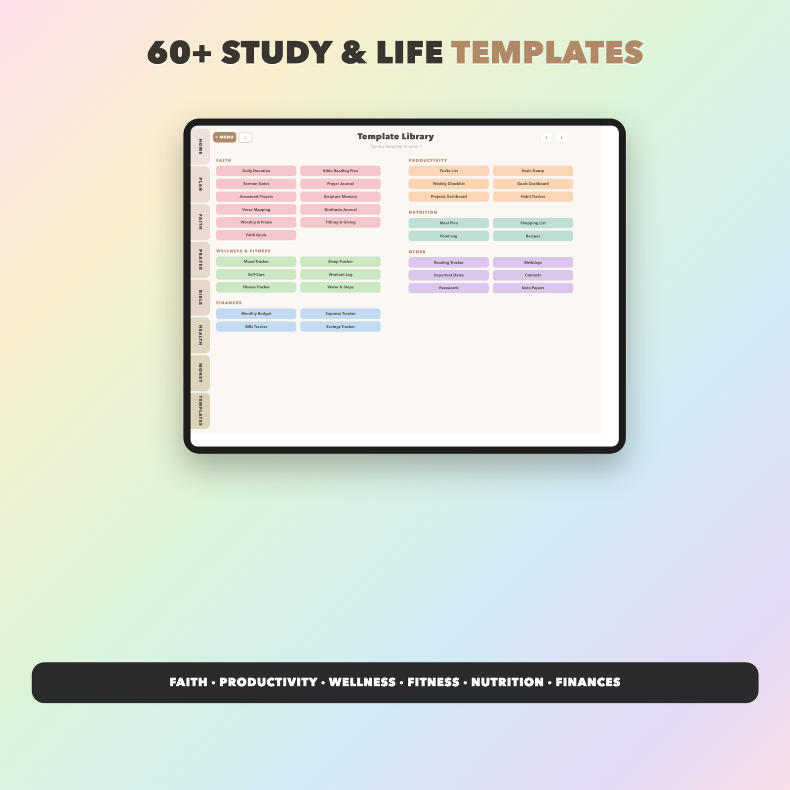 Christian Work Planner Undated | Christian Faith Planner GoodNotes iPad | Neutral Boho - Image 4