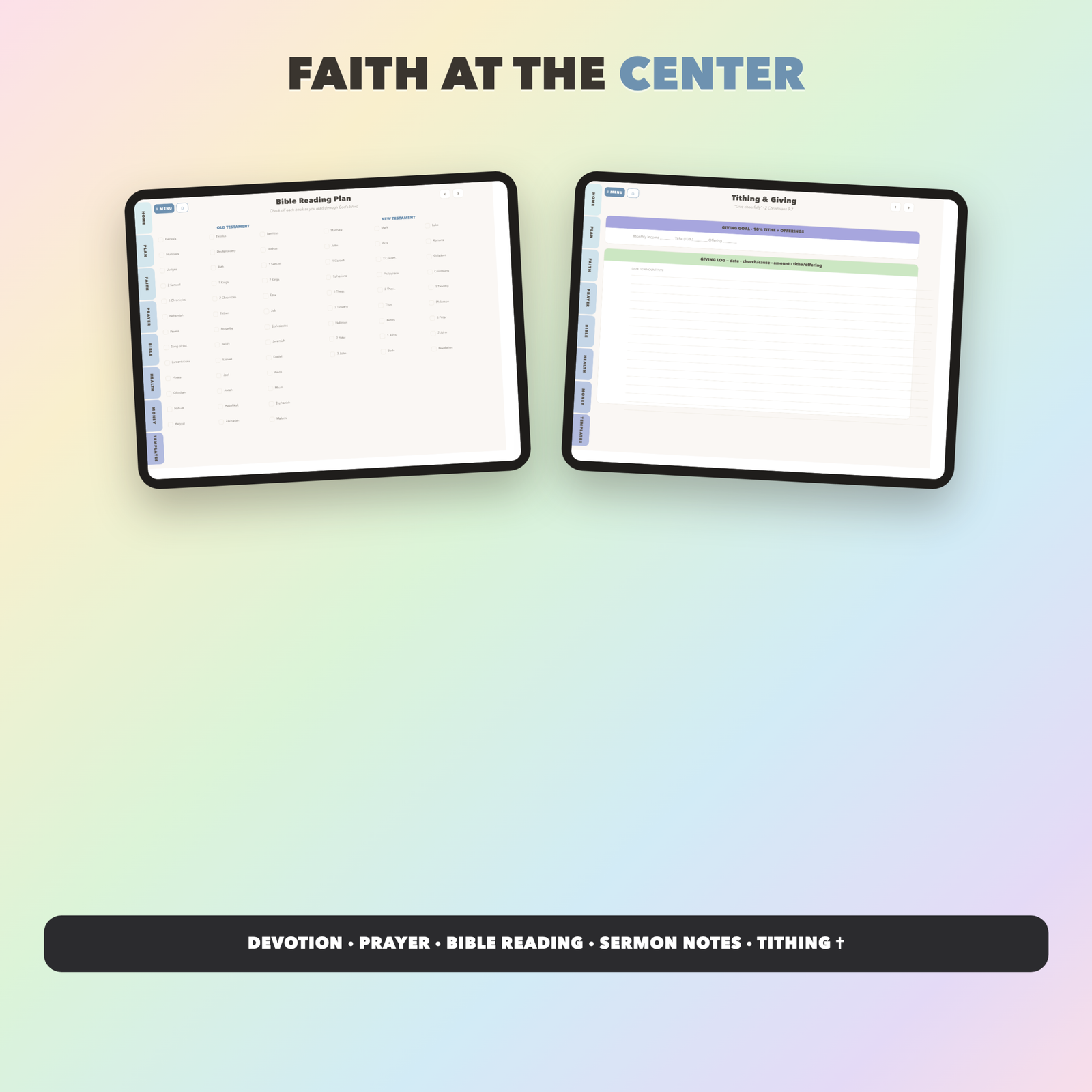 Small Group Leader Planner Undated | Christian Faith Planner GoodNotes iPad | Dusty Blue - Image 5