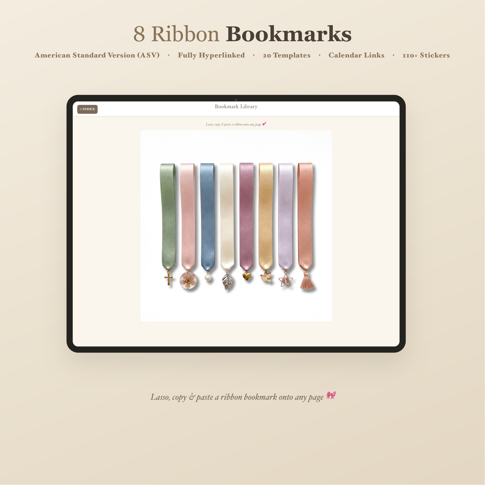 ASV Digital Study Bible | Hyperlinked GoodNotes/iPad Journaling Bible | American Standard Version, Templates, Topical Index, Bookmarks - Image 7