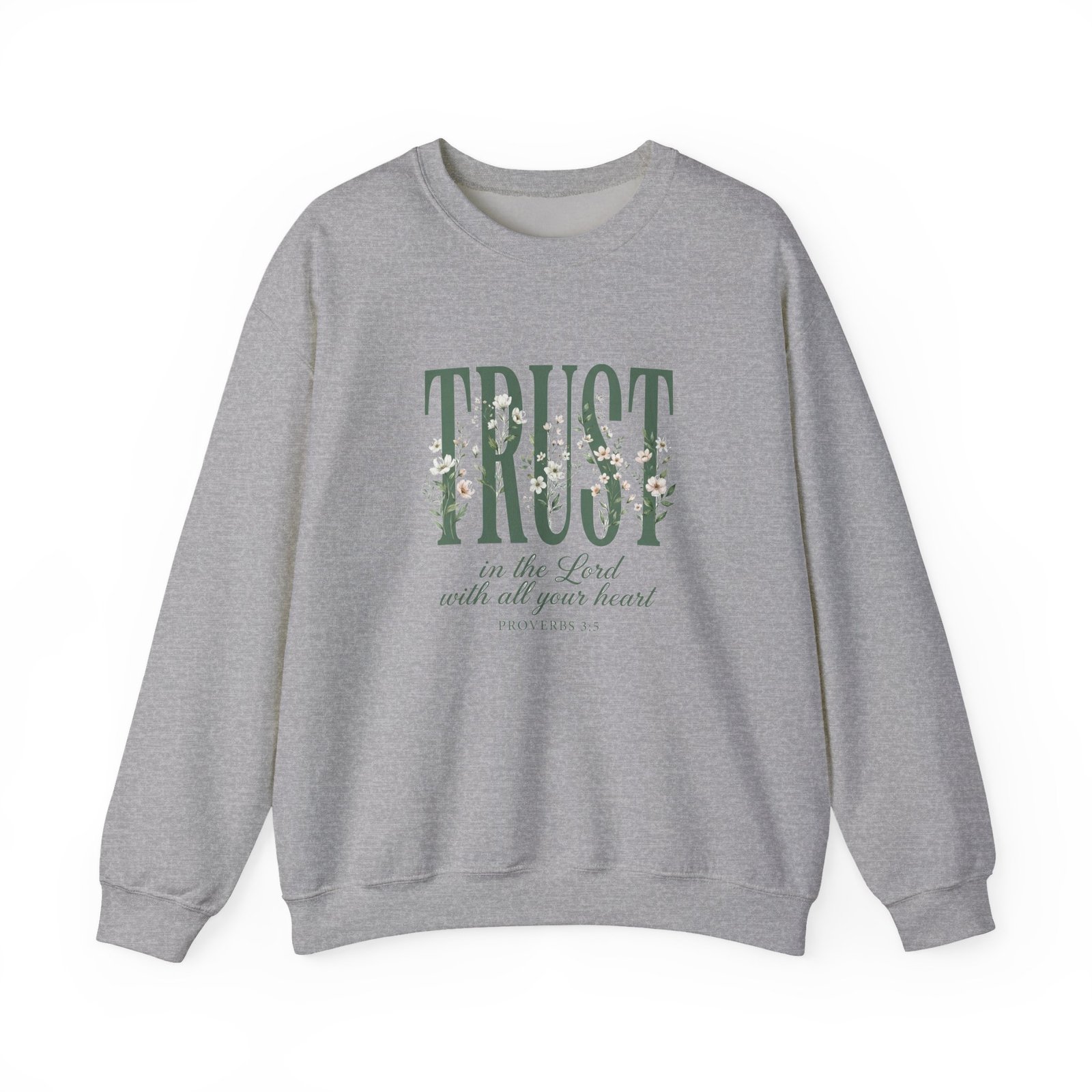 Trust in the Lord With All Your Heart Sweatshirt, Floral Christian Crewneck, Proverbs 3:5 Bible Verse, Faith Gift Women - Image 16
