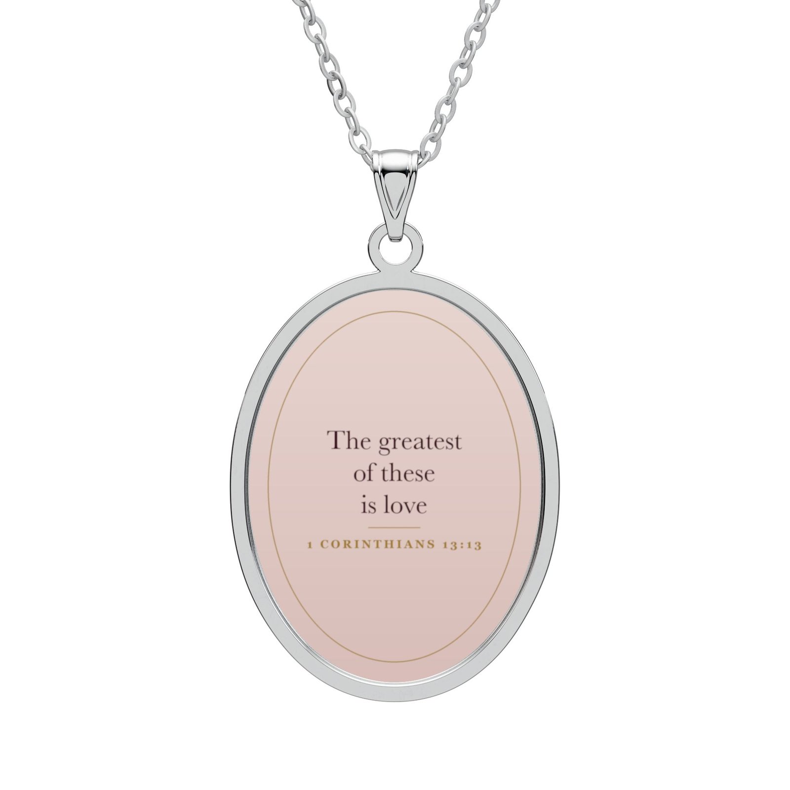 1 Corinthians 13:13 Necklace, The Greatest of These is Love, Christian Faith Gift, Bible Verse Pendant, Gift for Her - Image 3