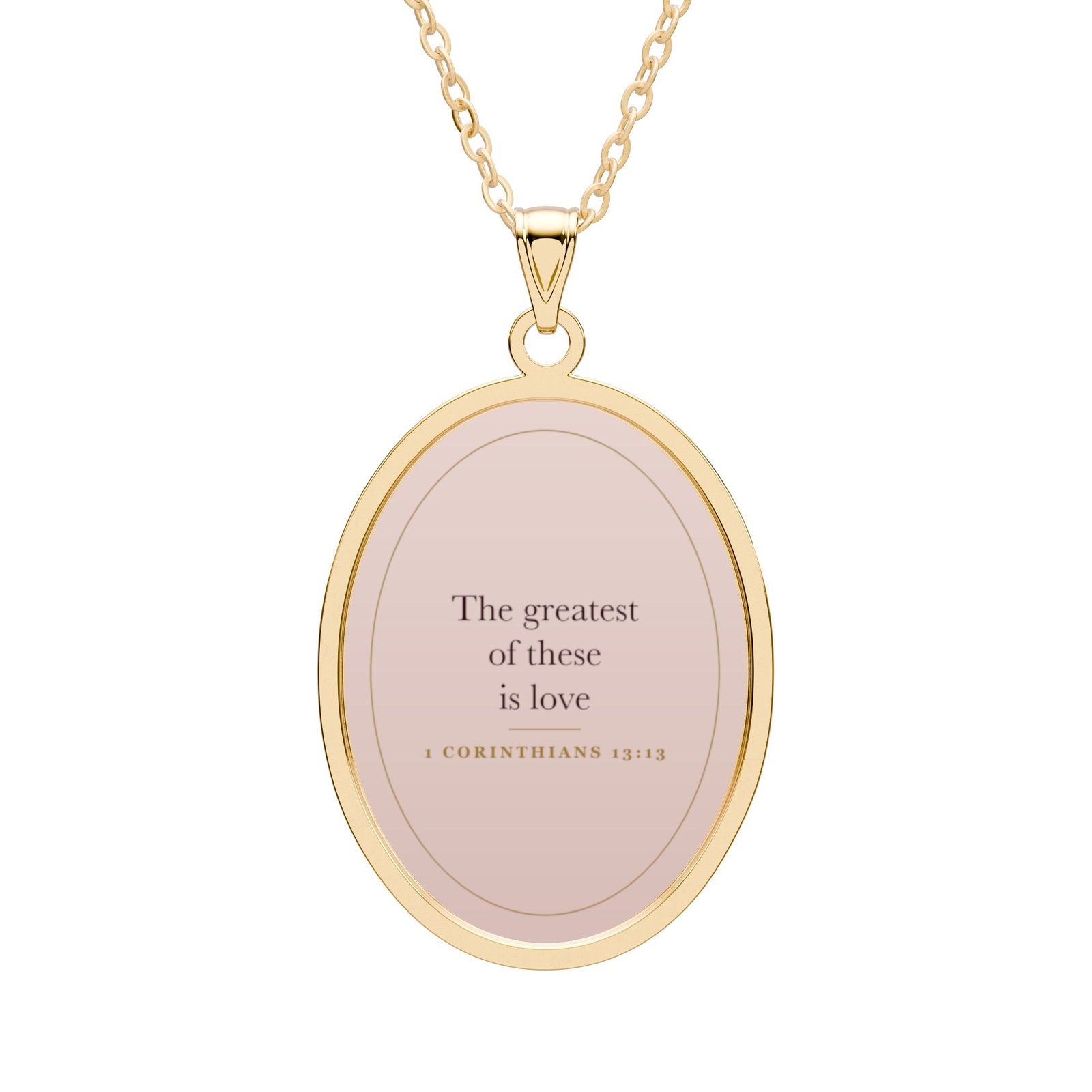 1 Corinthians 13:13 Necklace, The Greatest of These is Love, Christian Faith Gift, Bible Verse Pendant, Gift for Her - Image 2