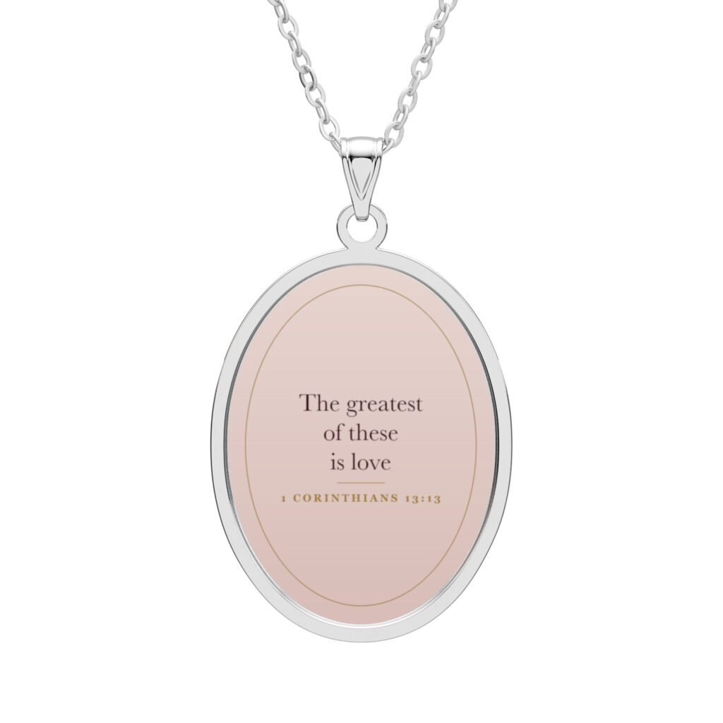 1 Corinthians 13:13 Necklace, The Greatest of These is Love, Christian Faith Gift, Bible Verse Pendant, Gift for Her