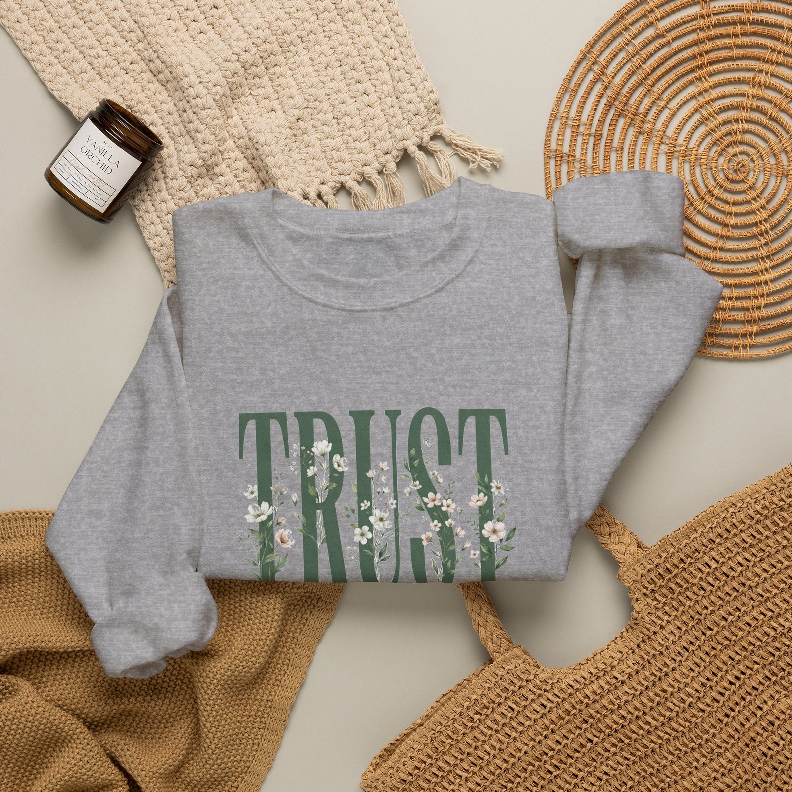Trust in the Lord With All Your Heart Sweatshirt, Floral Christian Crewneck, Proverbs 3:5 Bible Verse, Faith Gift Women - Image 18