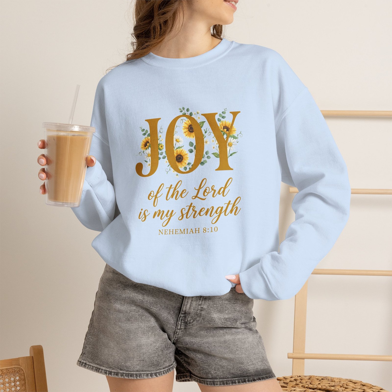 The Joy of the Lord Is My Strength Sweatshirt, Sunflower Christian Crewneck, Nehemiah 8:10 Verse, Faith Gift Women - Image 22