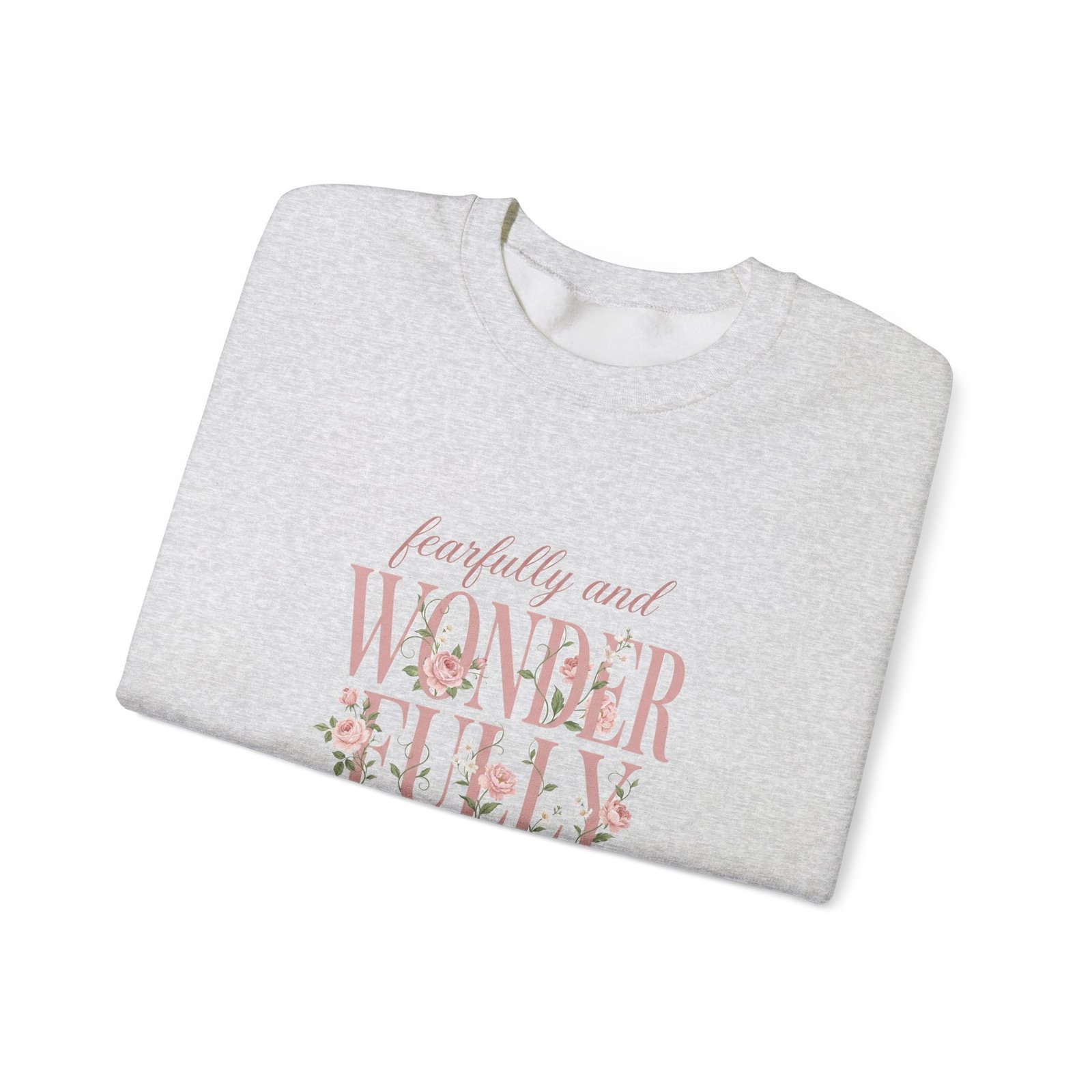 Fearfully and Wonderfully Made Sweatshirt, Floral Christian Crewneck, Psalm 139:14 Bible Verse, Faith Gift for Women - Image 9