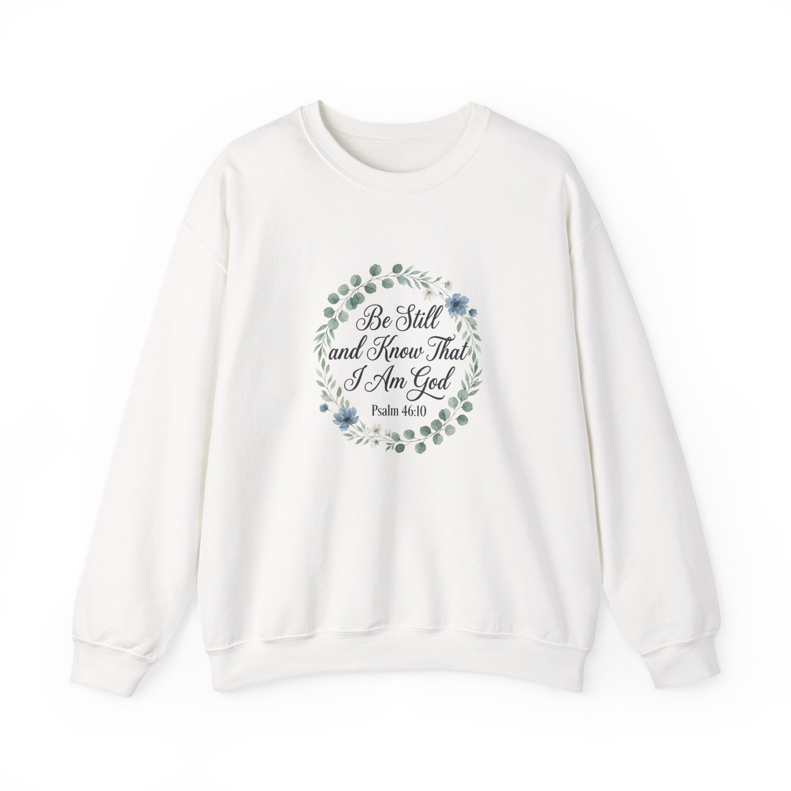 Be Still and Know That I Am God Sweatshirt, Floral Christian Crewneck, Psalm 46:10 Bible Verse, Faith Gift for Women - Image 4