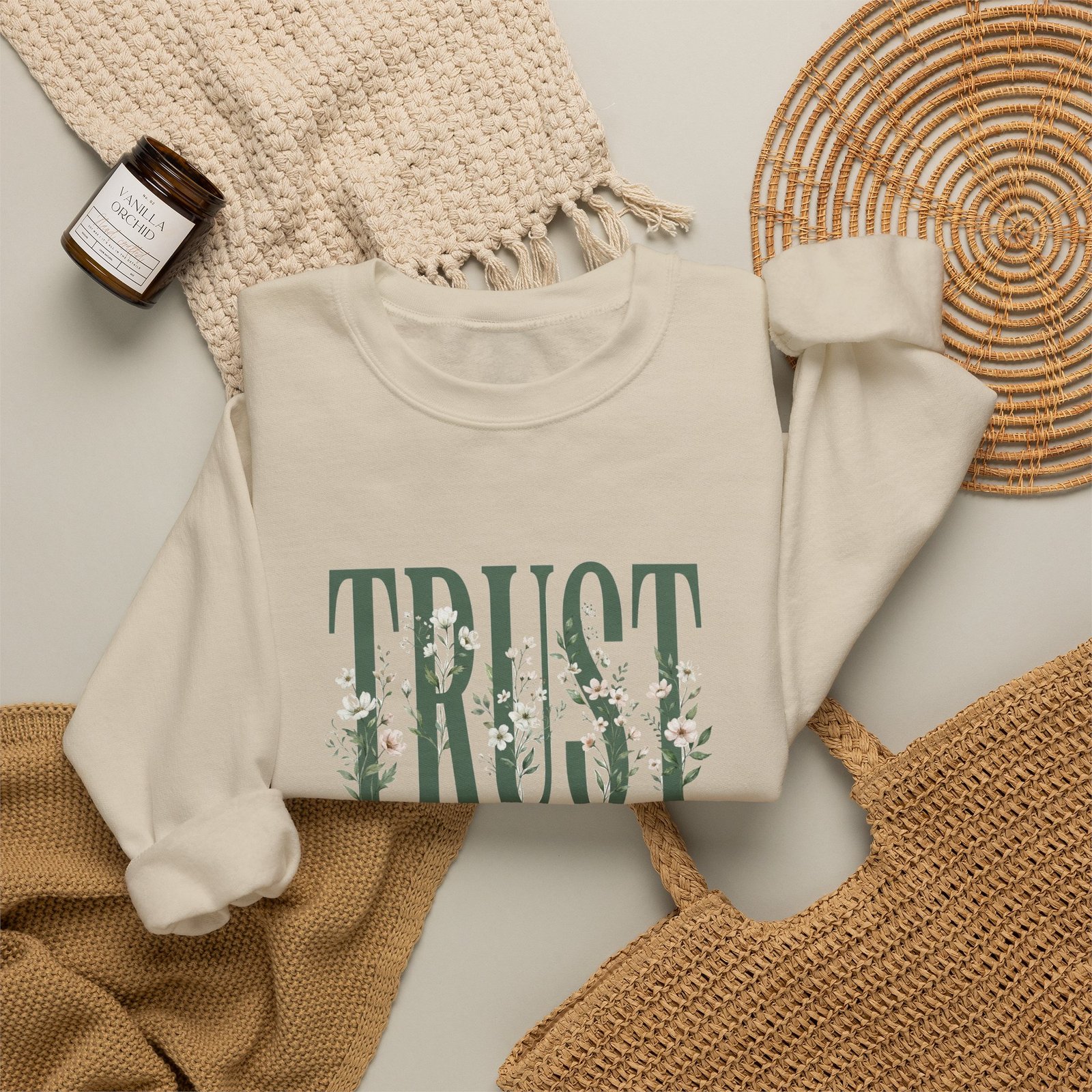 Trust in the Lord With All Your Heart Sweatshirt, Floral Christian Crewneck, Proverbs 3:5 Bible Verse, Faith Gift Women - Image 14