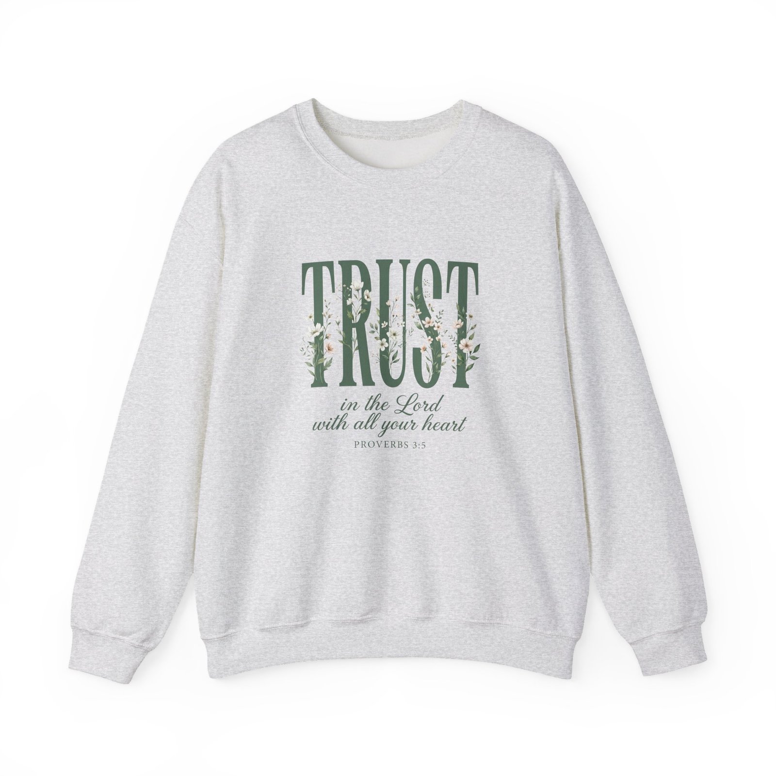 Trust in the Lord With All Your Heart Sweatshirt, Floral Christian Crewneck, Proverbs 3:5 Bible Verse, Faith Gift Women - Image 8