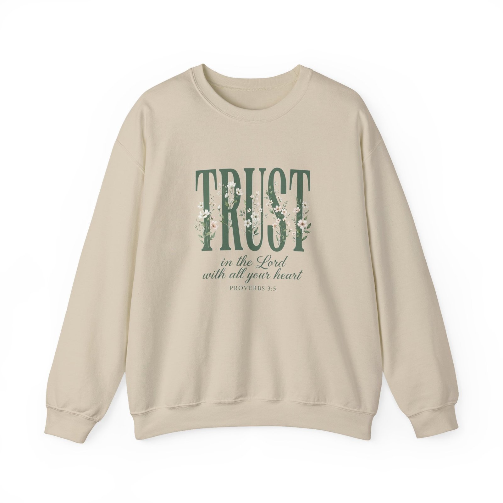 Trust in the Lord With All Your Heart Sweatshirt, Floral Christian Crewneck, Proverbs 3:5 Bible Verse, Faith Gift Women - Image 12
