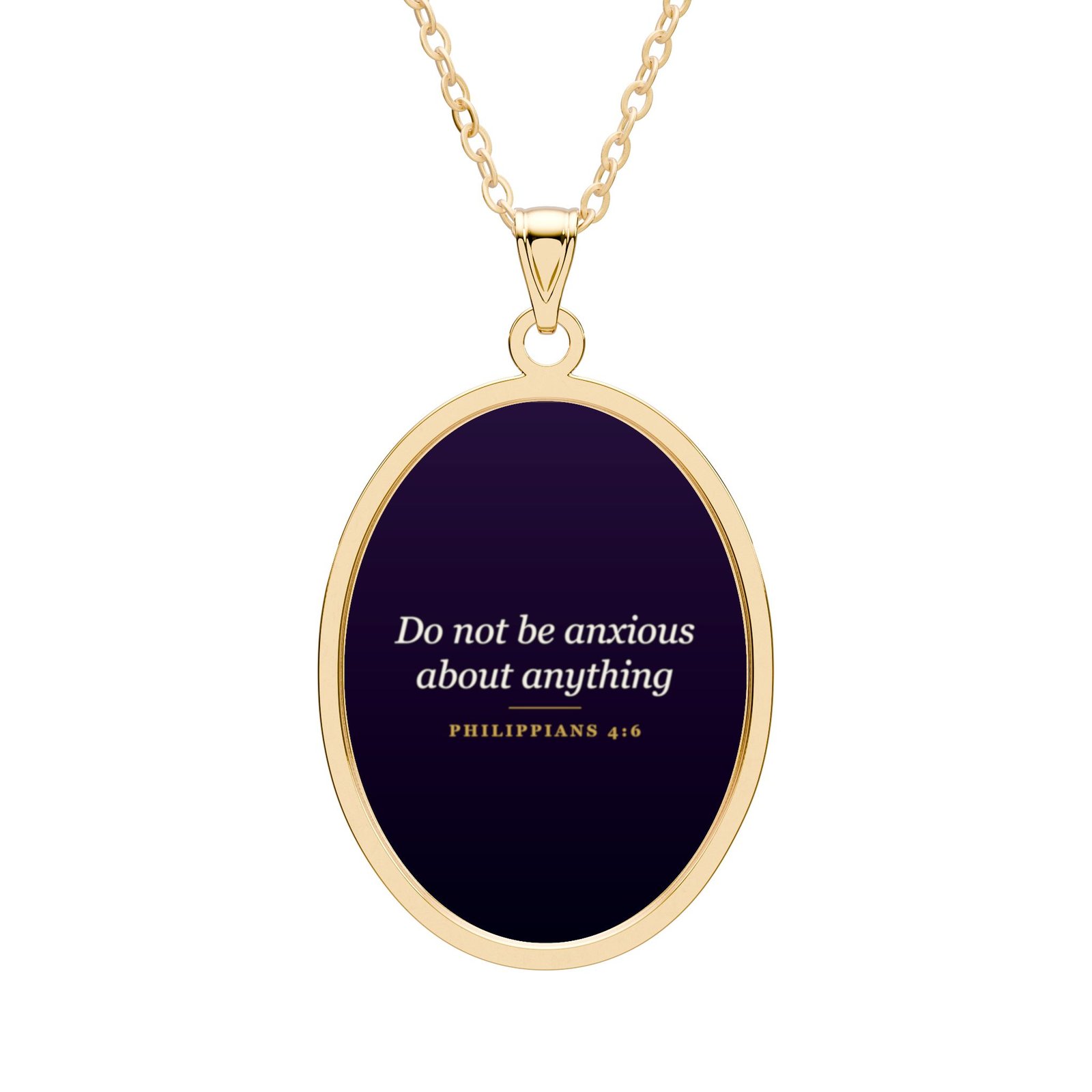 Philippians 4:6 Necklace, Do Not Be Anxious About Anything, Christian Faith Gift, Bible Verse Pendant, Comfort Gift - Image 2