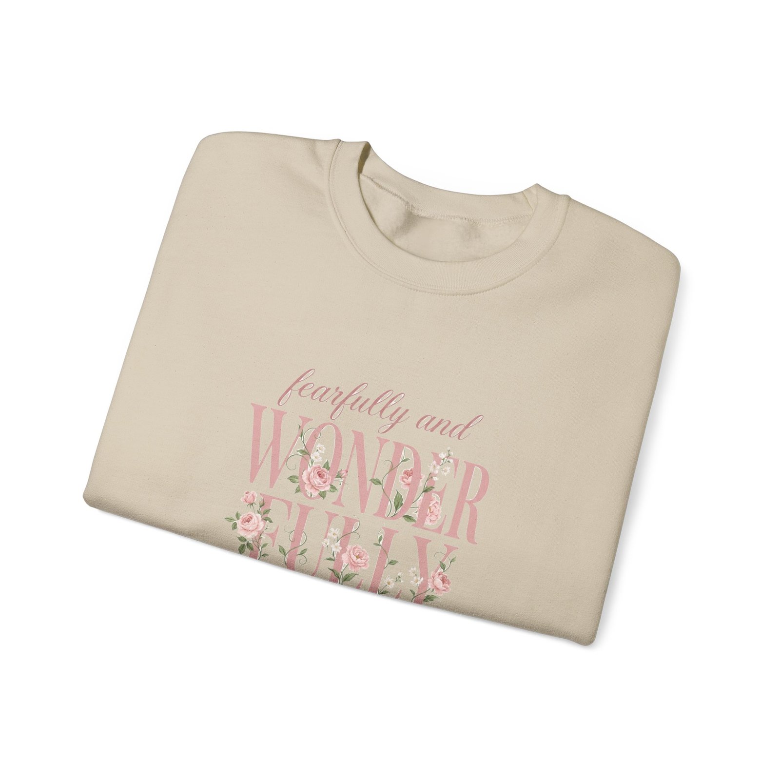 Fearfully and Wonderfully Made Sweatshirt, Floral Christian Crewneck, Psalm 139:14 Bible Verse, Faith Gift for Women - Image 13