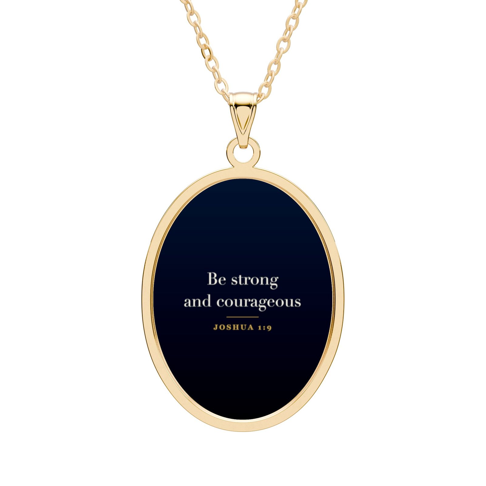 Joshua 1:9 Necklace, Be Strong and Courageous, Christian Faith Gift, Bible Verse Pendant Jewelry, Encouragement Gift - Image 2