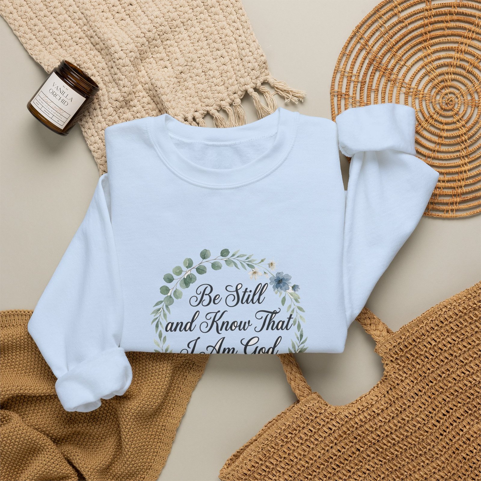 Be Still and Know That I Am God Sweatshirt, Floral Christian Crewneck, Psalm 46:10 Bible Verse, Faith Gift for Women - Image 22