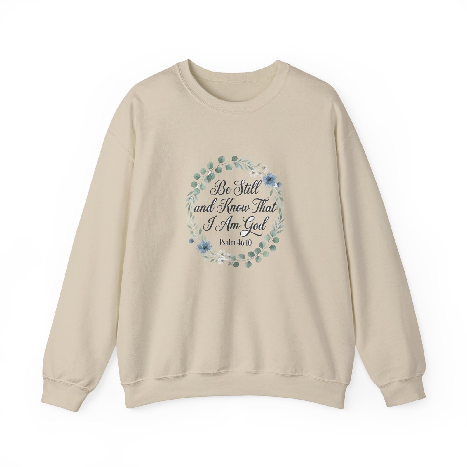 Be Still and Know That I Am God Sweatshirt, Floral Christian Crewneck, Psalm 46:10 Bible Verse, Faith Gift for Women - Image 12