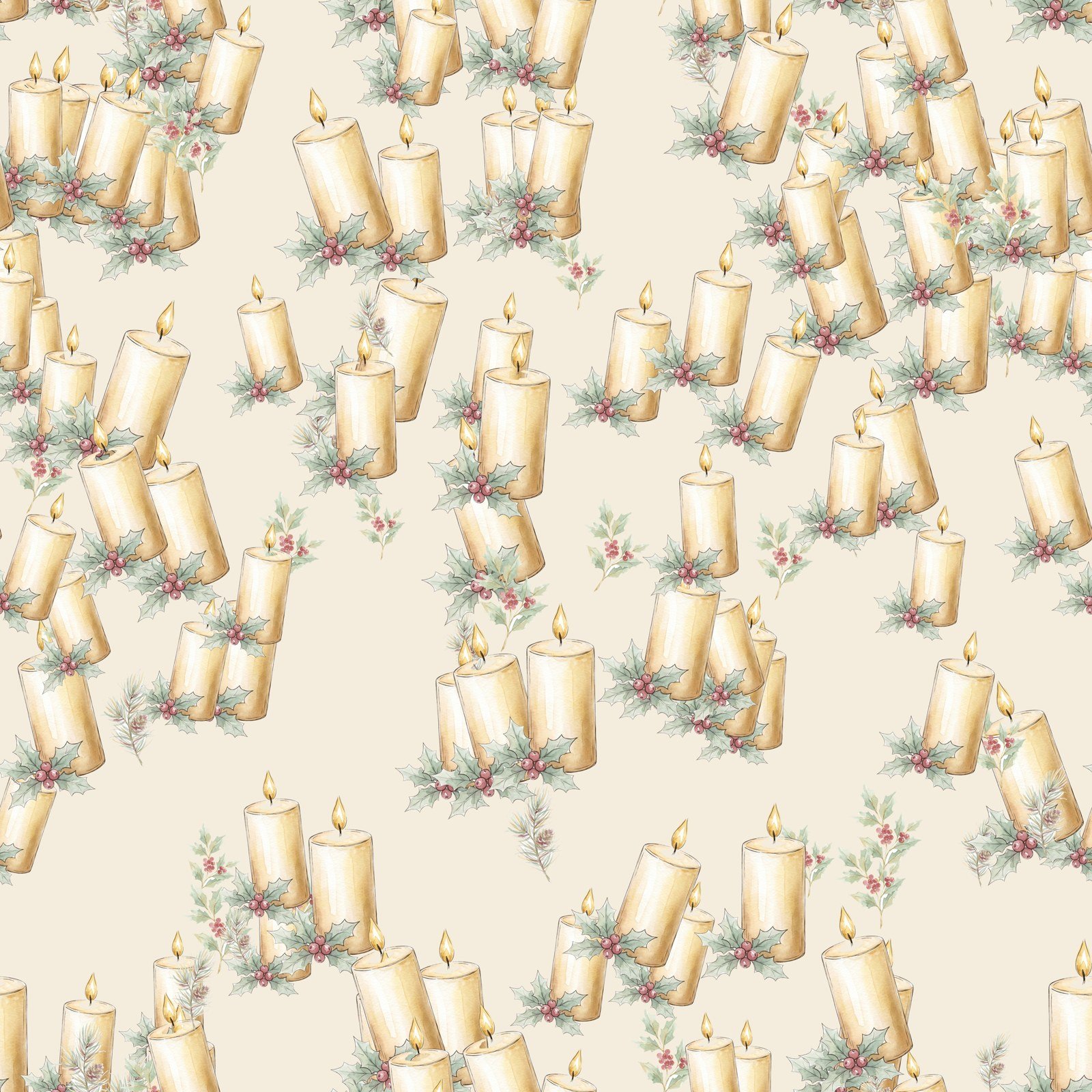 Christian Christmas Digital Paper, 12 Seamless 12x12 Backgrounds, Nativity Cross Star Holly Scrapbook Paper, Commercial Use Junk Journal - Image 15