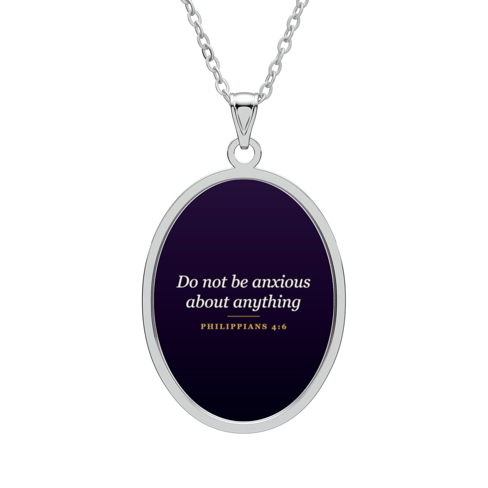 Philippians 4:6 Necklace, Do Not Be Anxious About Anything, Christian Faith Gift, Bible Verse Pendant, Comfort Gift - Image 3