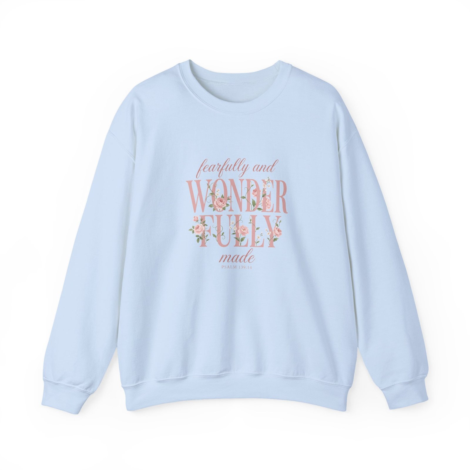Fearfully and Wonderfully Made Sweatshirt, Floral Christian Crewneck, Psalm 139:14 Bible Verse, Faith Gift for Women - Image 20