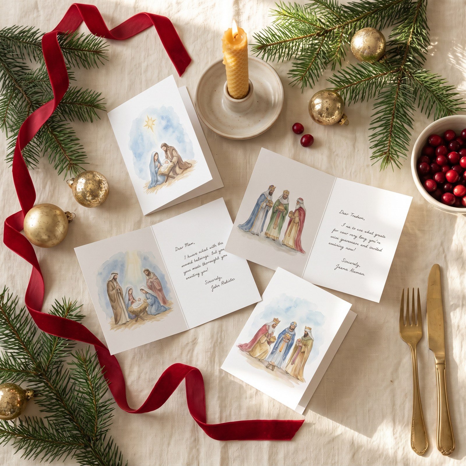 Watercolor Christian Christmas Clipart, 24 PNG, Nativity Wise Men Angel Advent, Commercial Use Religious Sublimation, Digital Download - Image 16