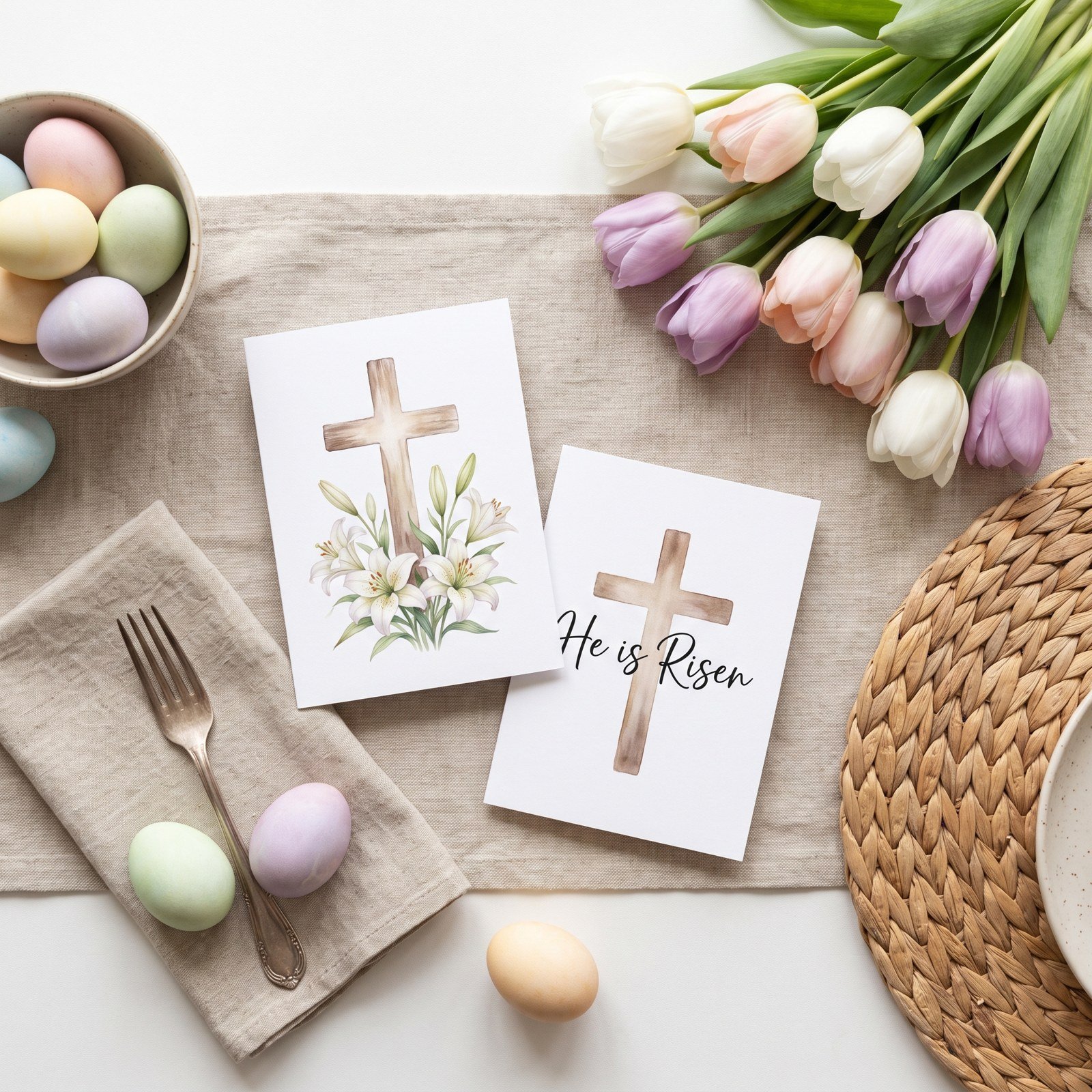 Watercolor Easter Resurrection Clipart, 20 PNG, Empty Tomb Cross Lily He Is Risen, Commercial Use, Christian Sublimation, Digital Download - Image 16