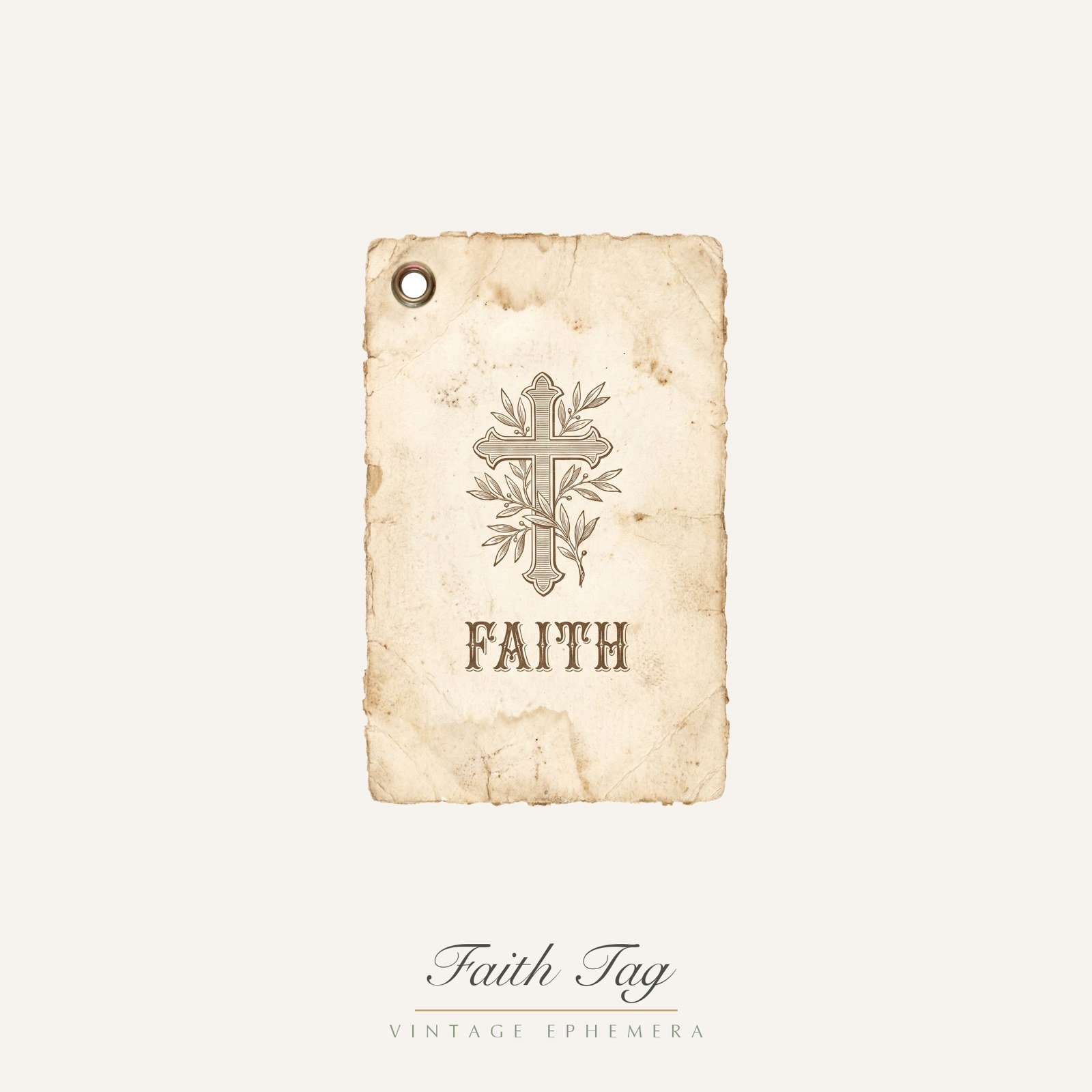 Vintage Christian Ephemera, 10 PNG, Antique Hymnal Holy Card Cross Tags Stamps, Junk Journal Bible Journaling, Commercial Use Download - Image 18