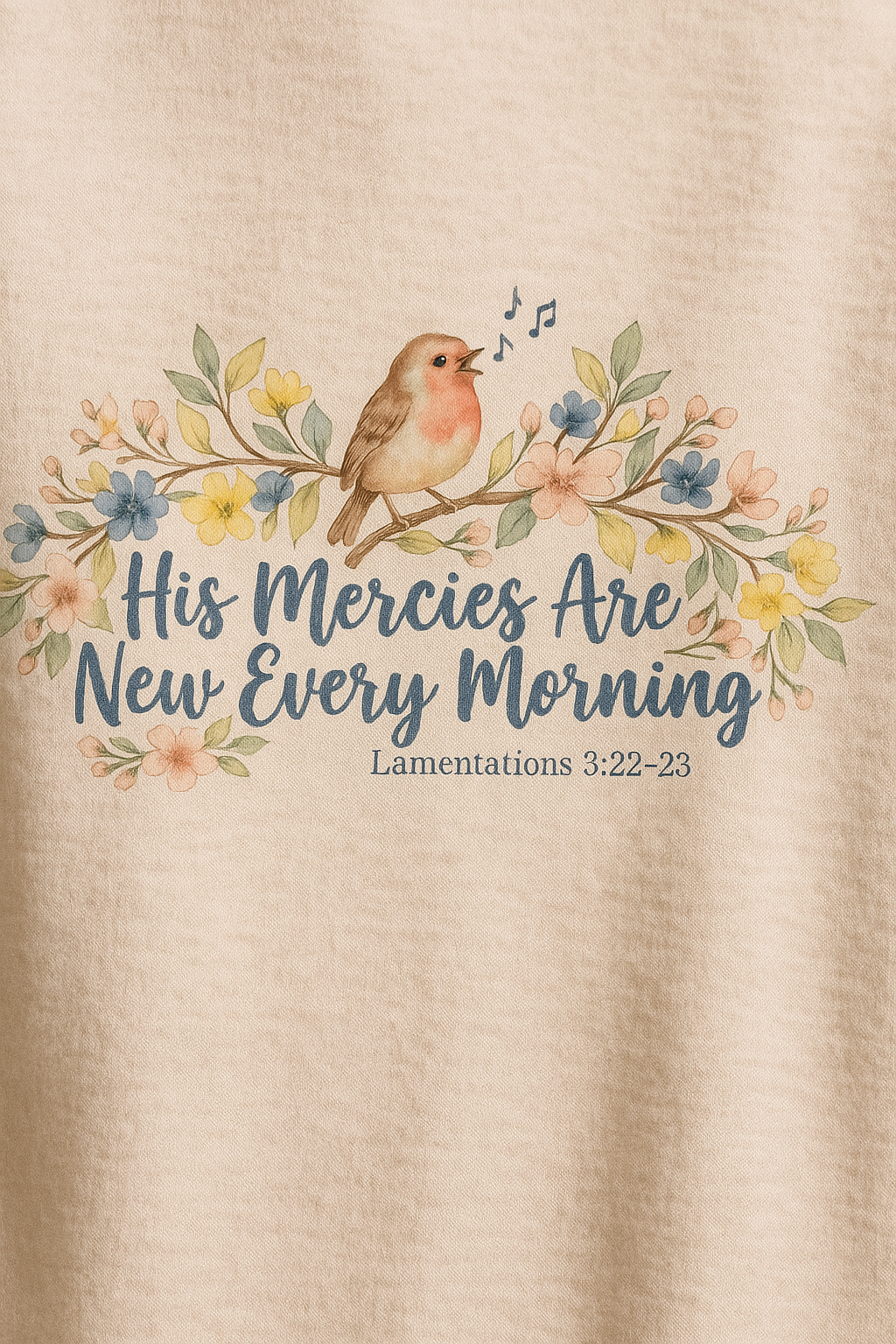 His Mercies Are New Every Morning Shirt — Retro Groovy Christian Softstyle Tee, Lamentations 3:22-23 Faith Gift - Image 7