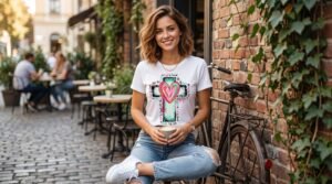 Handpainted Heart Cross T-Shirt | Faith Christian Tee