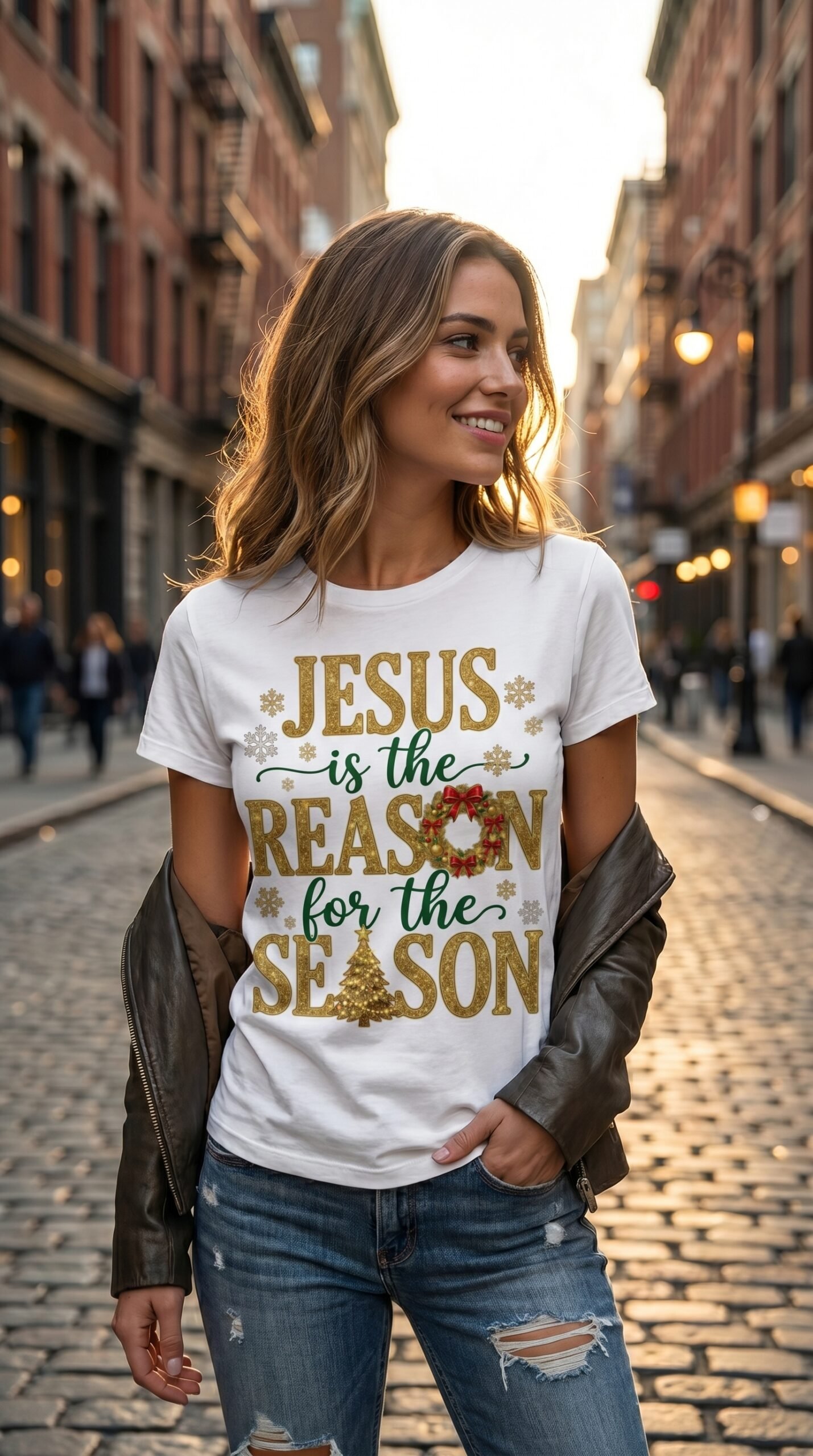 Jesus is the Reason for the Season T-Shirt | Christmas Religious Tee - Image 3