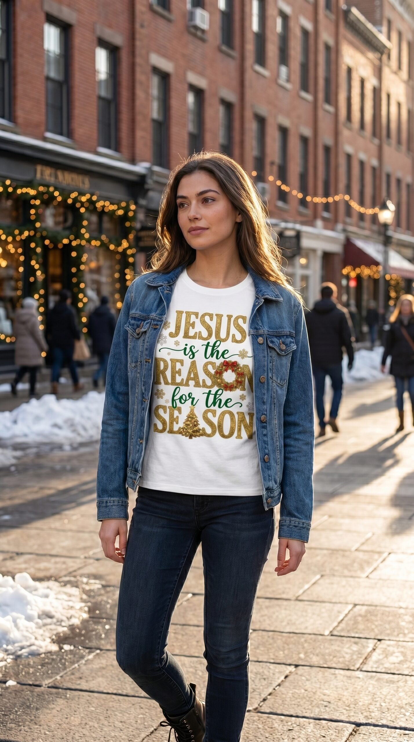 Jesus is the Reason for the Season T-Shirt | Christmas Religious Tee - Image 2