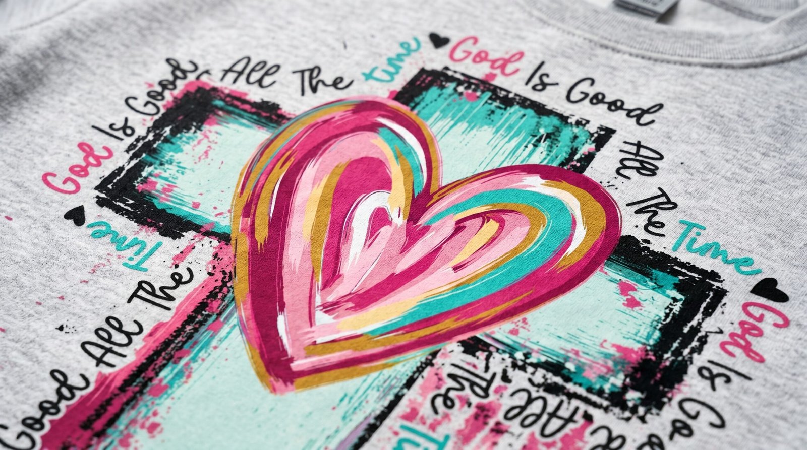 Heart Cross Crewneck Sweatshirt — Christian Faith Graphic Pullover - Image 8